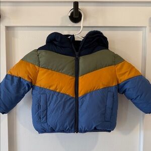 SWISSTECH Colorful Chevron Puffer Jacket